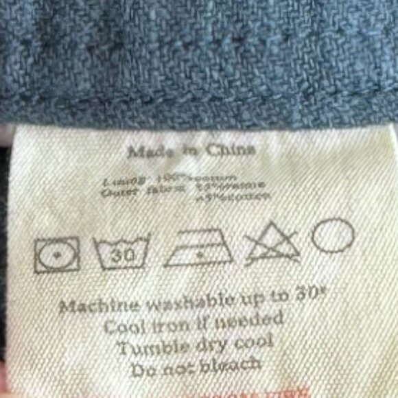 DOTTY DUNGAREES - OVERALL SHORT - COTTON/RAMIE - BLUE GREEN- - NWT - Picture 3 of 3